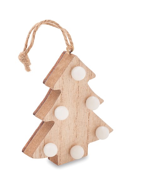 Anhänger aus Holz mit LED Bist