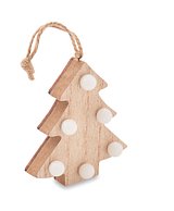 Anhänger aus Holz mit LED Bist
