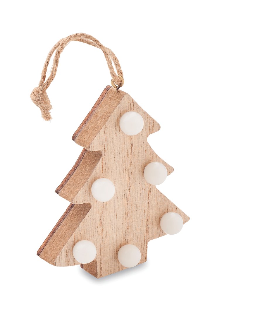Anhänger aus Holz mit LED Bist