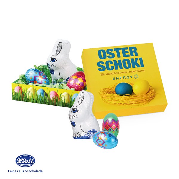 Kleines Osternest mit Klett Schokolade