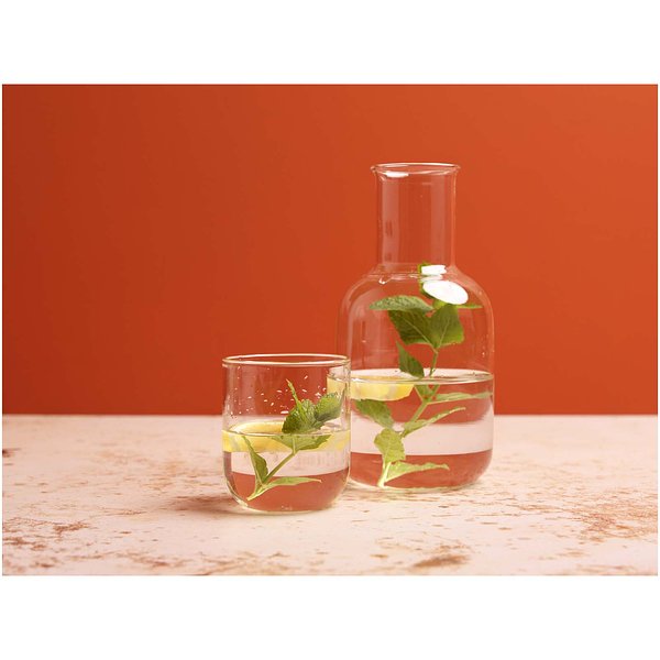 Set aus Glaskaraffe und Tasse - Ittas