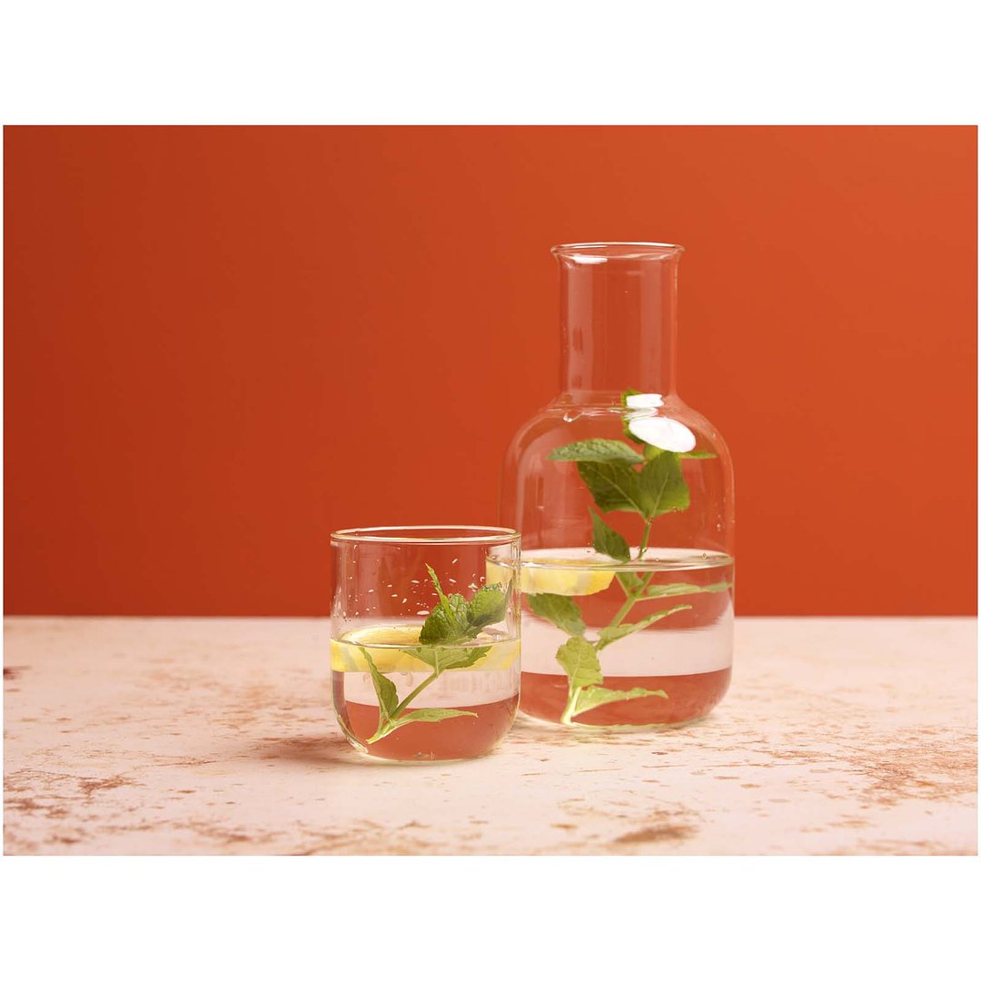 Set aus Glaskaraffe und Tasse - Ittas