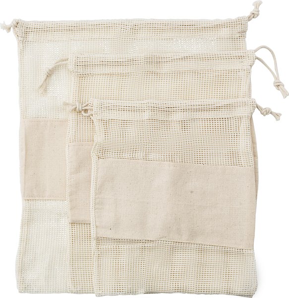 Set aus drei wiederverwendbaren Taschen aus Baumwollgewebe Rudinest