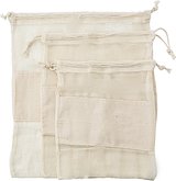 Set aus drei wiederverwendbaren Taschen aus Baumwollgewebe Rudinest