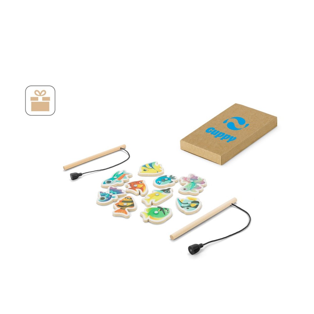 Angelspiel mit 10 Holzfischen, ideal für Kinder Itarjasch