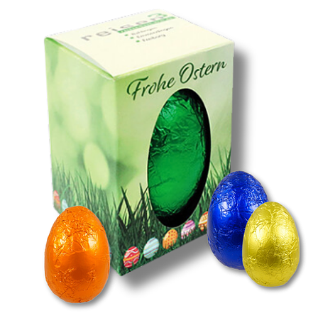 Schoko Osterei mit Logo