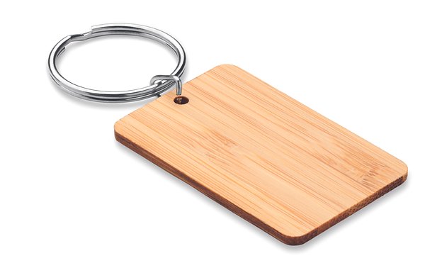 Schlüsselring Bambus, eckig Helveilf