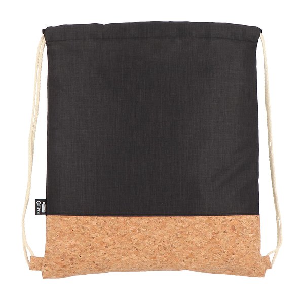 Kordelzugbeutel R-PET &amp; Kork 35 x 40cm Steie
