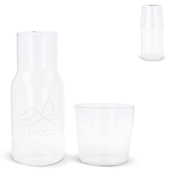 Karaffe 550ml und Trinkglas 250ml Set Mungin