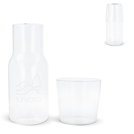 Karaffe 550ml und Trinkglas 250ml Set Mungin