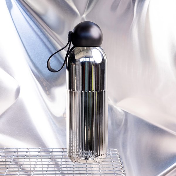 Tekla Stahlisolierflasche Chrom (recycelt) 500 ml Raingi