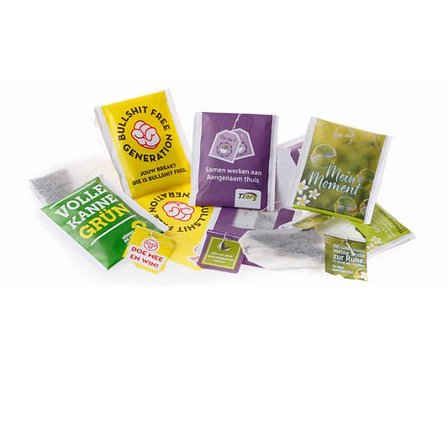 Teebeutel in Papierumschlag