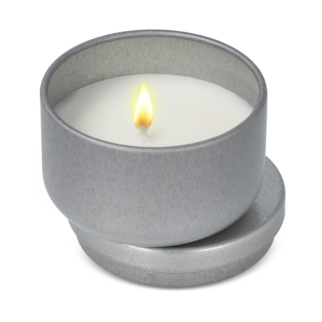 Asana unparfümierte Kerze auf Pflanzenbasis in recycelter Dose Menjast