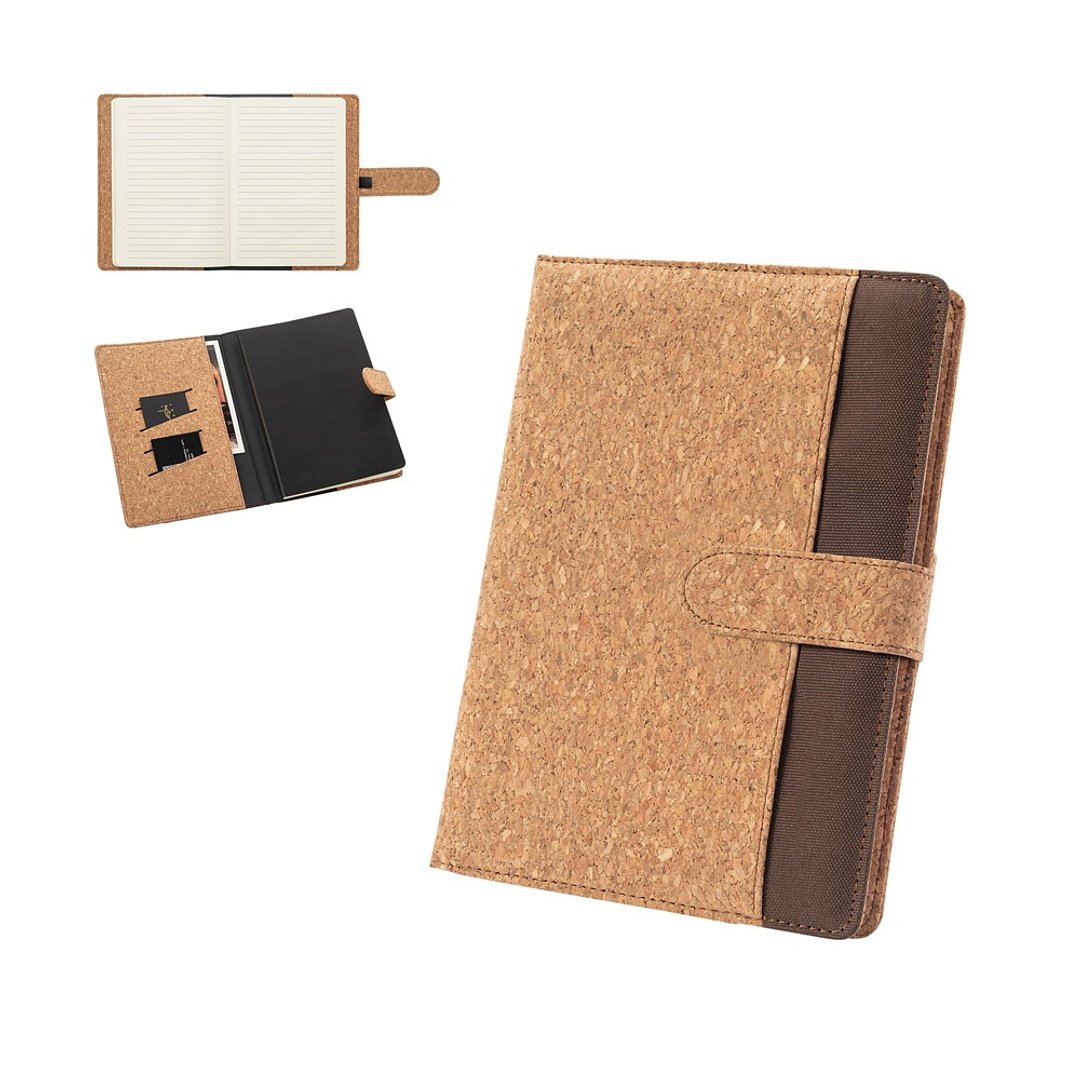 Mappe A5 aus Kork und recyceltem Polyester (100 % rPET) mit abnehmbarem Notizblock Uorinatht