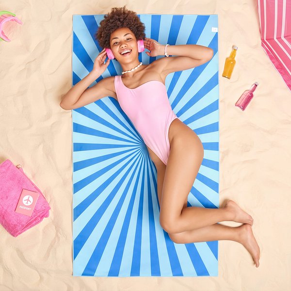 R-PET-Schnelltrocknungs-Strandtuch 100 × 180 cm, Sublimationsdruck Linati