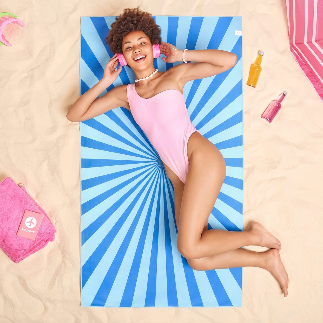 R-PET-Schnelltrocknungs-Strandtuch 100 × 180 cm, Sublimationsdruck Linati