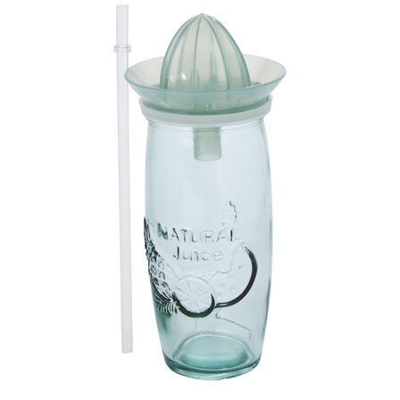 Cocktailbecher aus recyceltem Glas mit Zitruspresse - Leenina