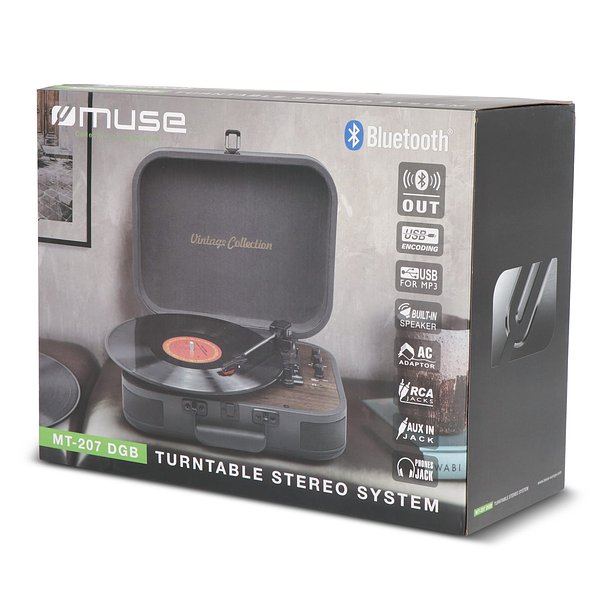 Vintage Plattenspieler mit BT-Ausgang Fens