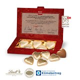 Präsentbox Business mit Lindt Schokoherzen auf NATURKARTON