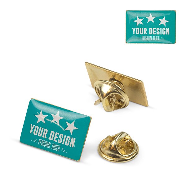 Metall Pin rechteckig 19x13mm Liuat