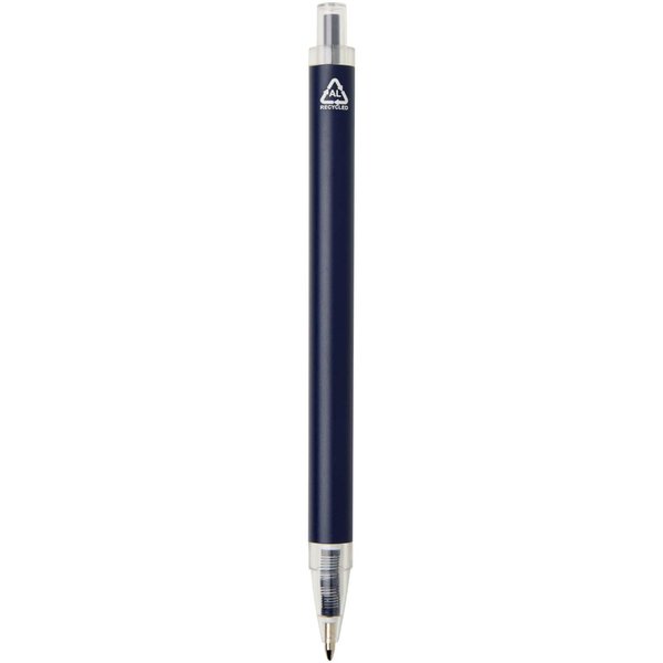 Kugelschreiber aus recyceltem Aluminium blaue Tinte - Vregian