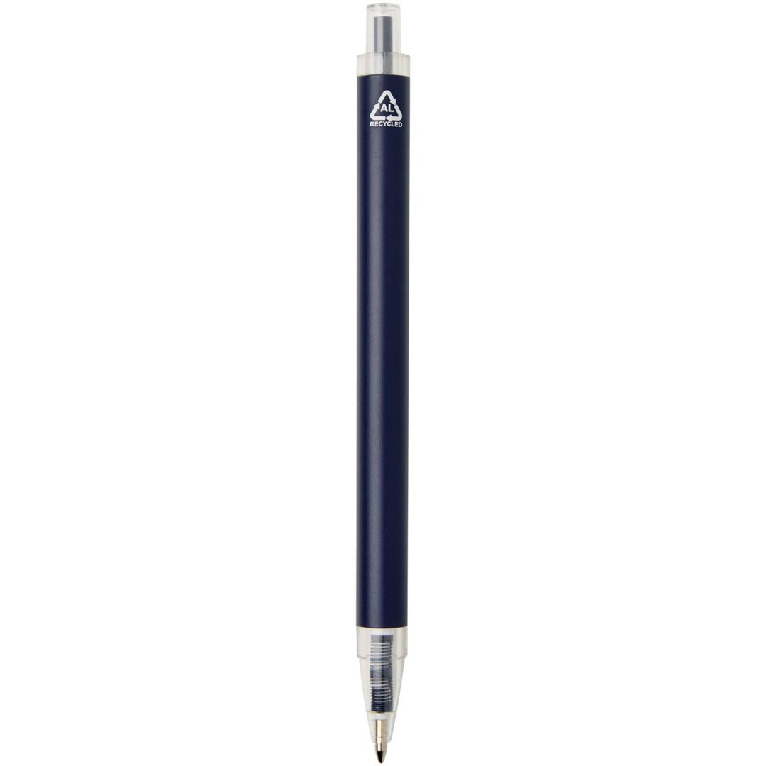 Kugelschreiber aus recyceltem Aluminium blaue Tinte - Vregian