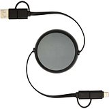 100 cm 5-in-1 Kabel aus recyceltem Kunststoff und Aluminium, einziehbar, für Datenübertragung und mit 45W Schnellladung - Merverdy