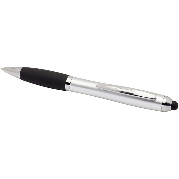 RCS Stylus Kugelschreiber aus recyceltem Kunststoff mit farbigem Schaft und schwarzem Griff (blaue Tinte) - Adan