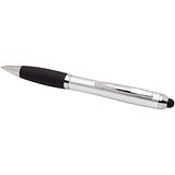 RCS Stylus Kugelschreiber aus recyceltem Kunststoff mit farbigem Schaft und schwarzem Griff (blaue Tinte) - Adan