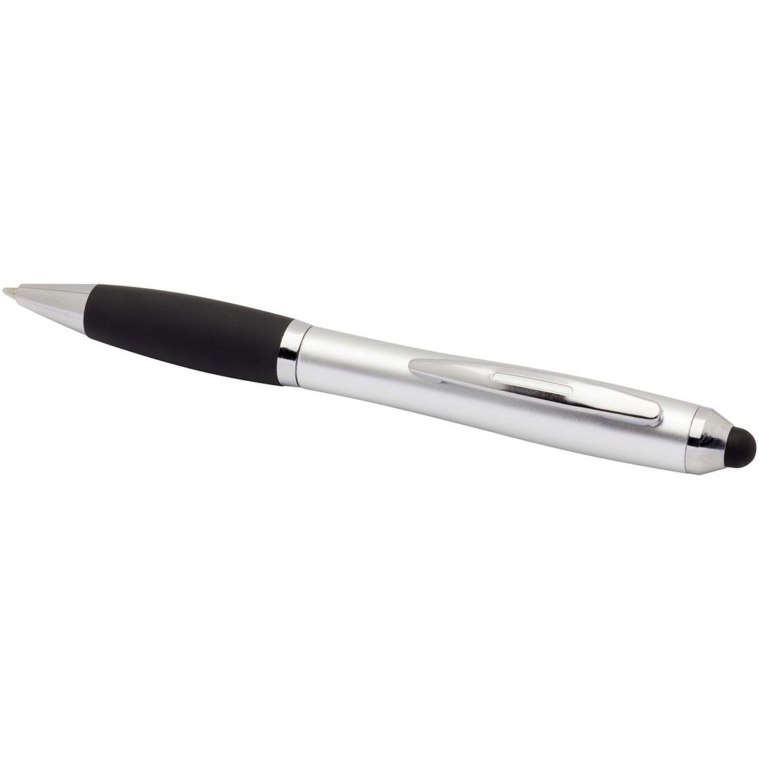 RCS Stylus Kugelschreiber aus recyceltem Kunststoff mit farbigem Schaft und schwarzem Griff (blaue Tinte) - Adan