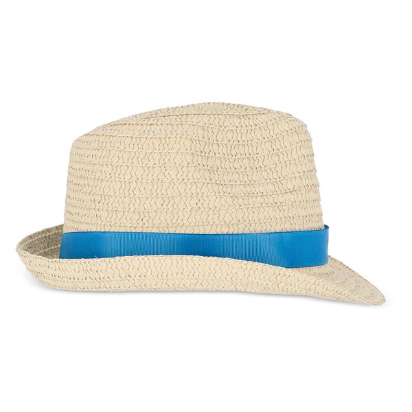 Pflanzlicher Strohhut mit farbigem Band Betonnel