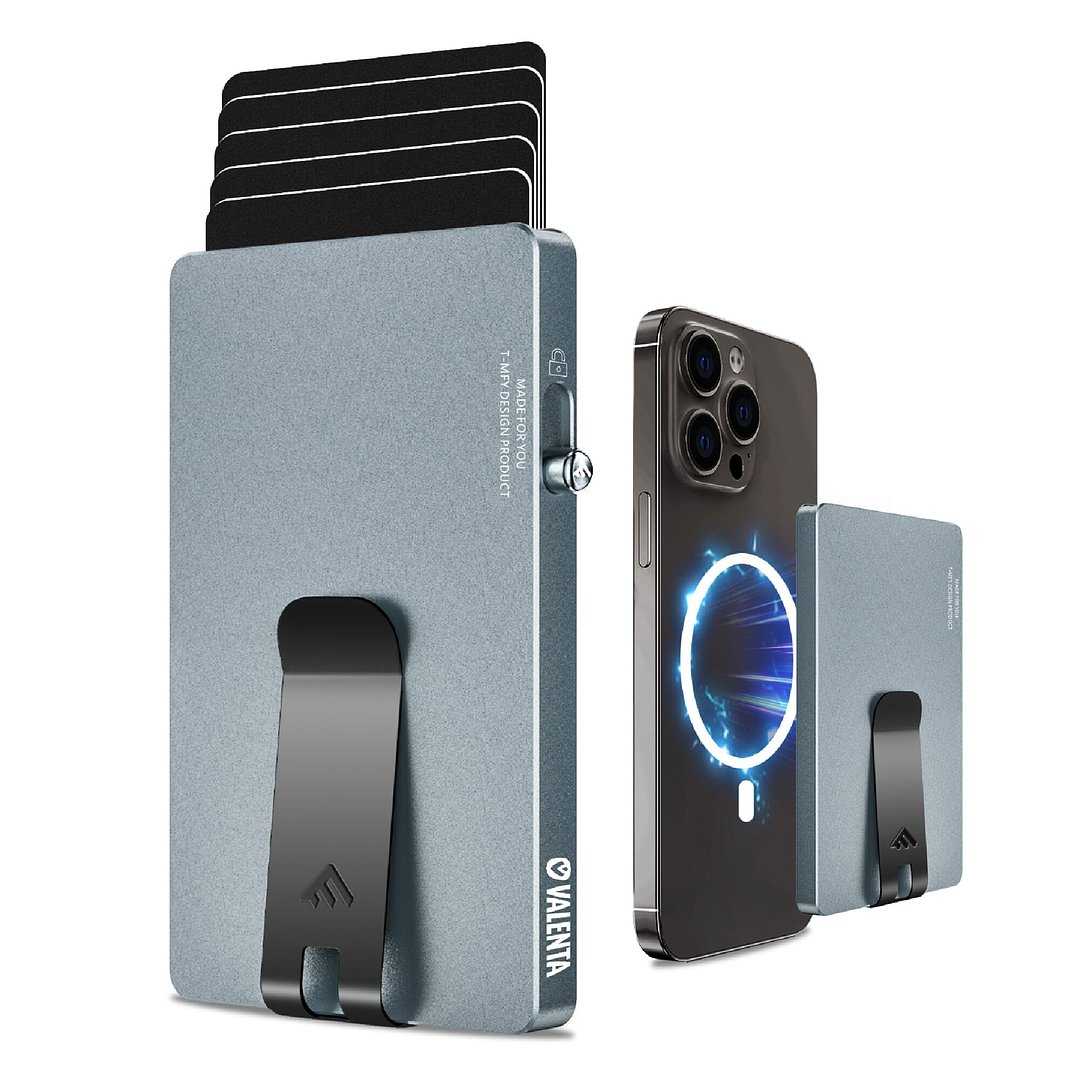 Cardprotector Aluminium Magsafe with money clip Palta