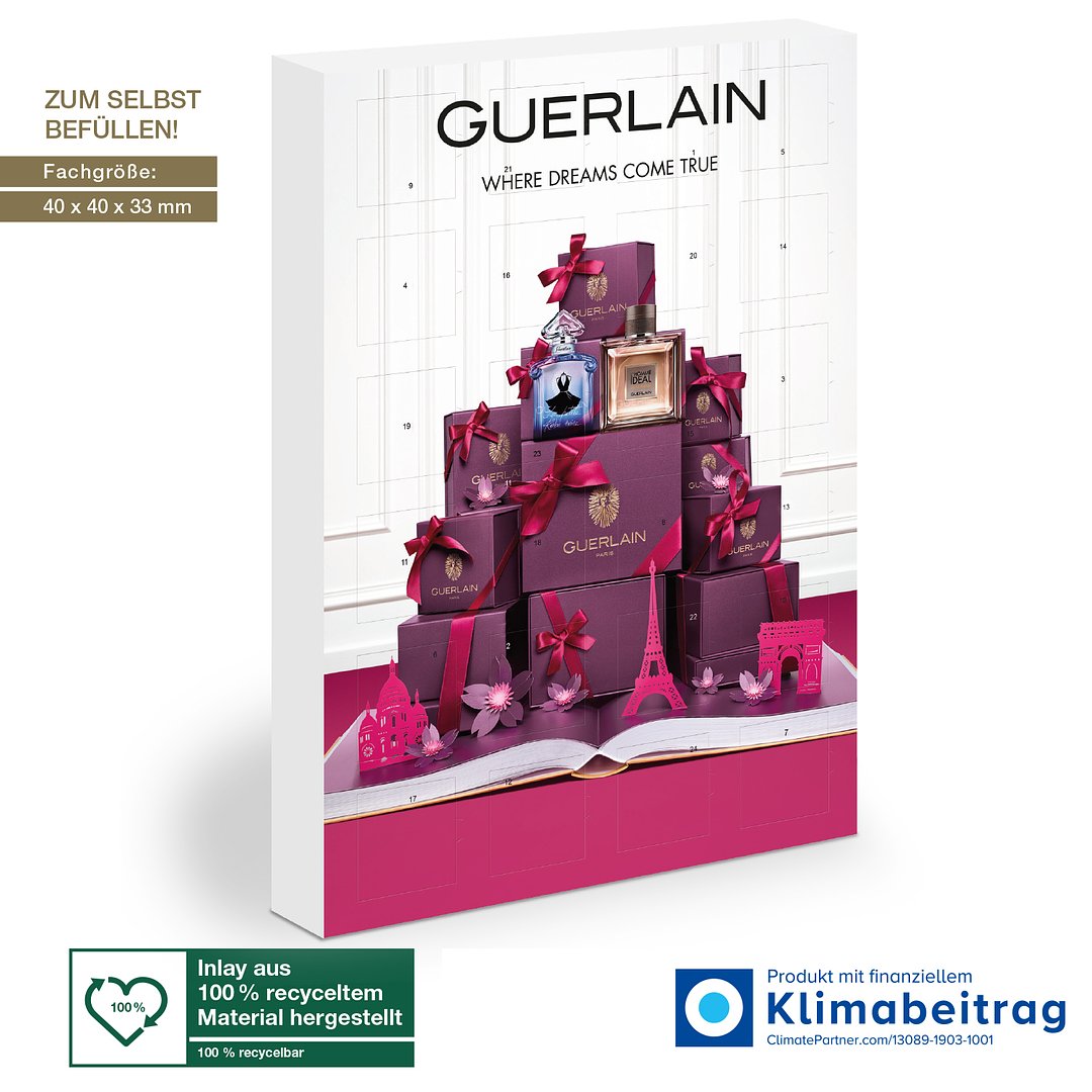 Adventskalender „Universal“, Inlay aus 100% recyceltem Material