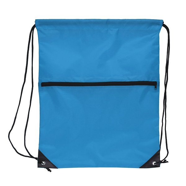 Kordelzugtasche 210T R-PET mit Reißverschluss Rueli