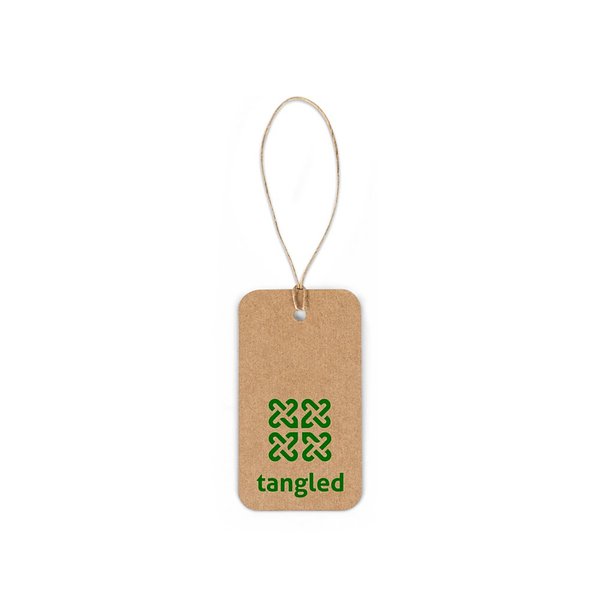 Rechteckiges Etikett aus 100% Recyclingpapier (700 g/m²) Rudineta