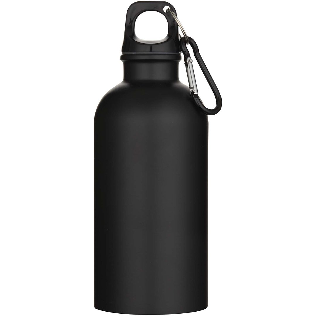 400 ml matte RCS-zertifizierte einwandige Trinkflasche aus recyceltem Edelstahl mit Karabinerhaken - Trudi