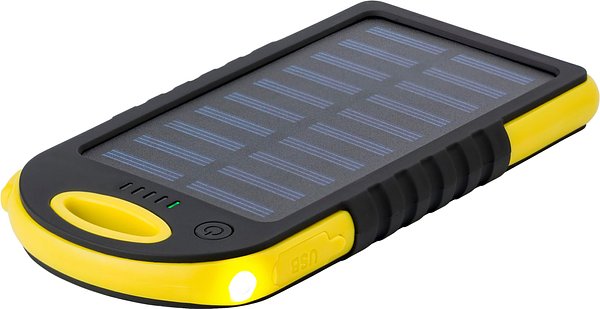 Gummierte ABS Solar-Powerbank Giannep
