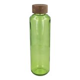 Recycelte Glaswasserflasche ReuuZ mit Holzverschluss 650 ml Frileel