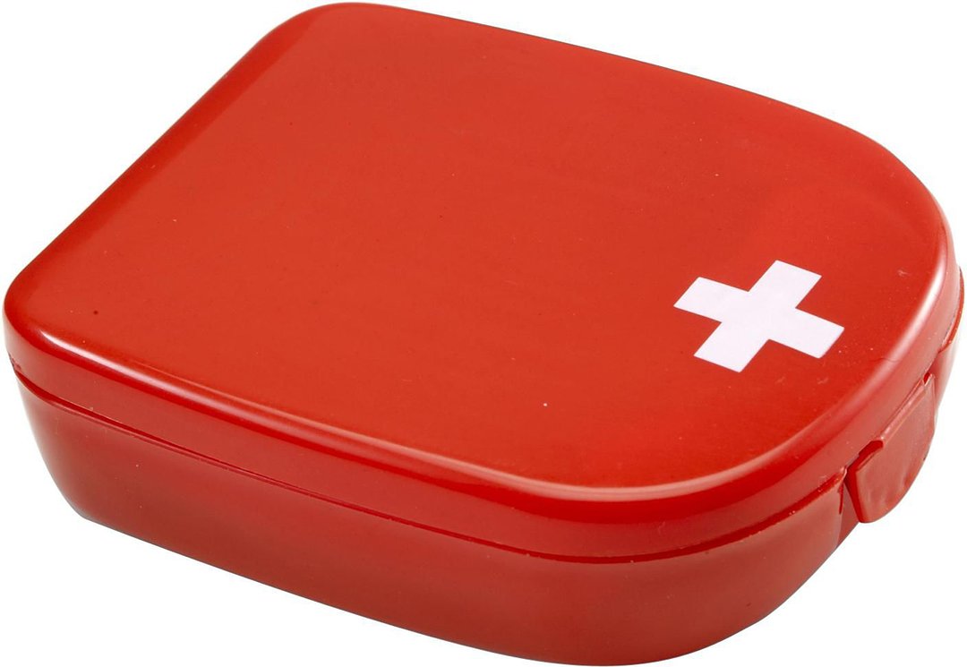 Erste-Hilfe-Set Gianna | Kunststoffkoffer | Rot mit weissem Kreuz