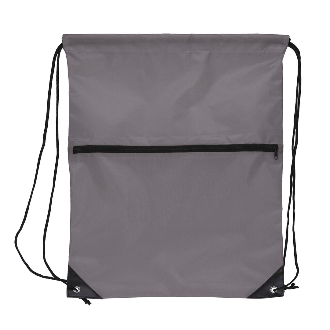 Kordelzugtasche 210T R-PET mit Reißverschluss Rueli