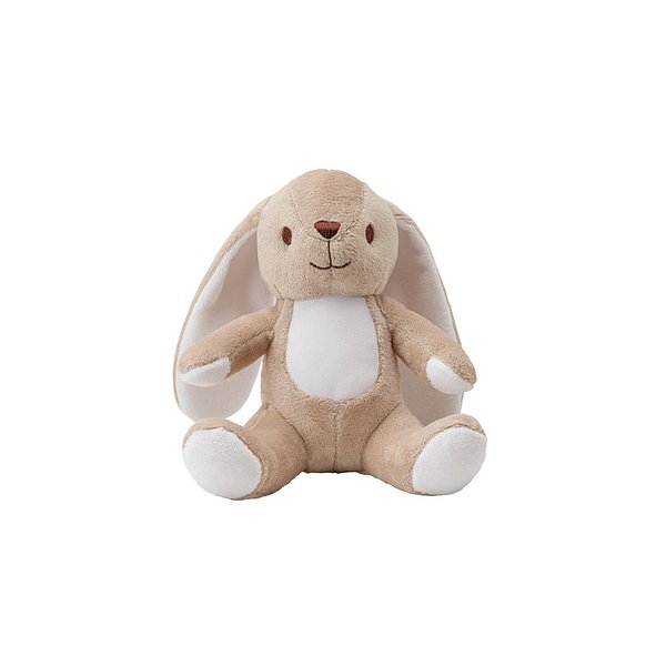 Plüschtier aus Polyester in Form eines Hasen, mit Stoff, der sich zur Personalisierung eignet Duregi