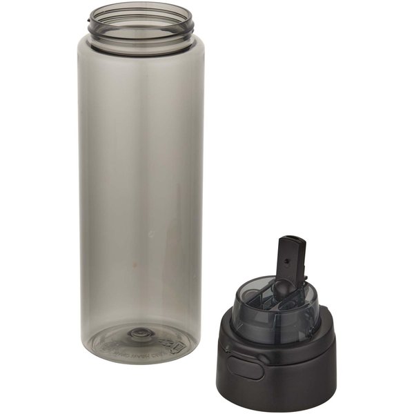 700 ml RCS Trinkflasche aus recyceltem Kunststoff mit Multifunktionsdeckel und Klappstrohhalm - Vreilga