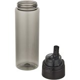700 ml RCS Trinkflasche aus recyceltem Kunststoff mit Multifunktionsdeckel und Klappstrohhalm - Vreilga