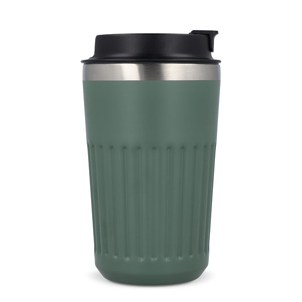 Recycelter Edelstahl-Thermobecher für Kaffee zum Mitnehmen, 400 ml Natianng