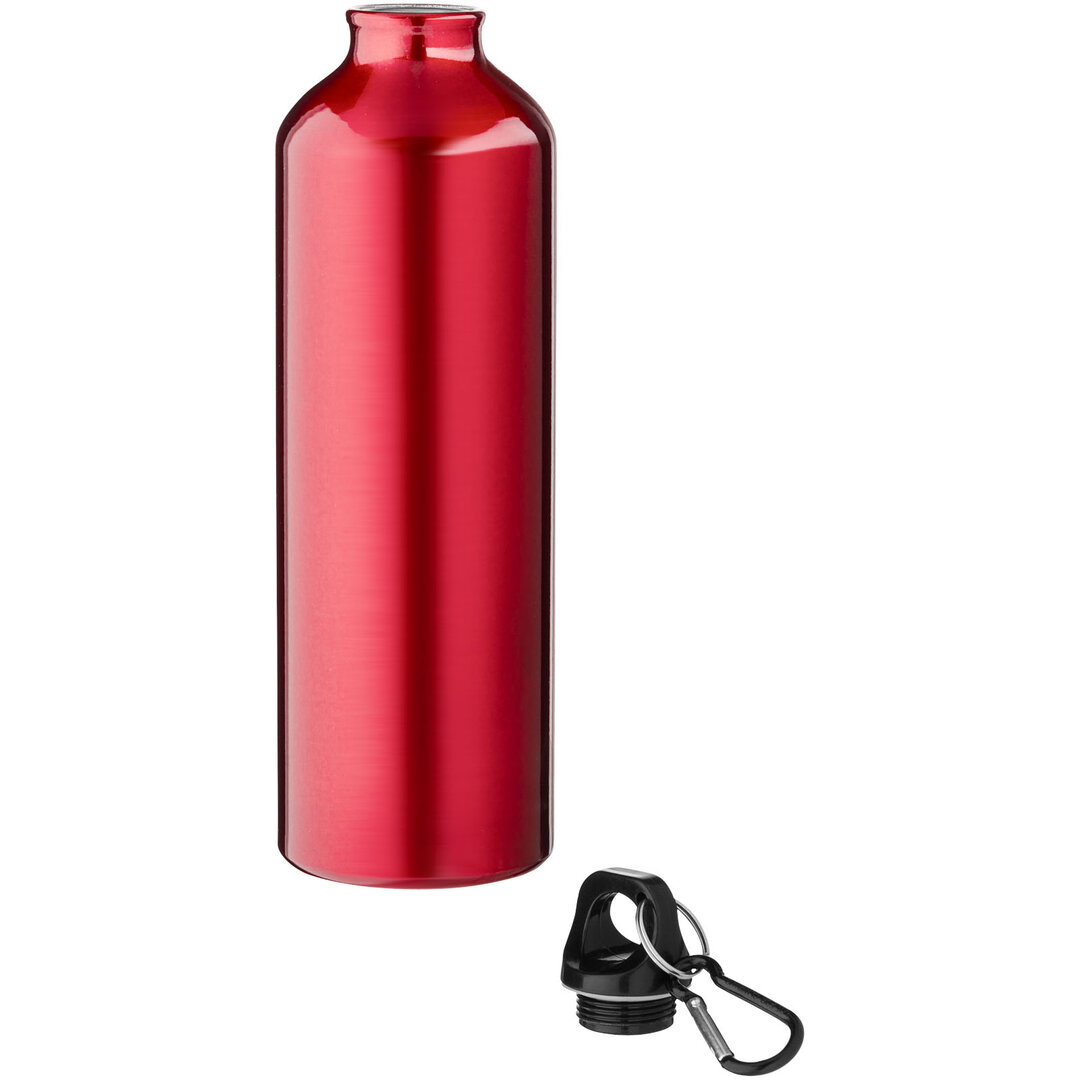 770 ml RCS-zertifizierte Trinkflasche aus recyceltem Aluminium mit Karabinerhaken - Wari