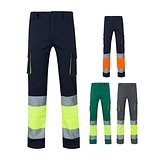 Zweifarbige Stretch-Hose mit mehreren Taschen (240 g/m²), aus Baumwolle (46 %), EME (38 %) und Polyester (16 %) Trineli