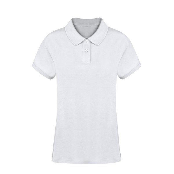Erwachsene Frauen Weiss Polo-Shirt Idpan