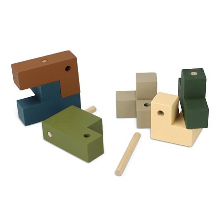 Holzwürfel think iq puzzle Renglinep