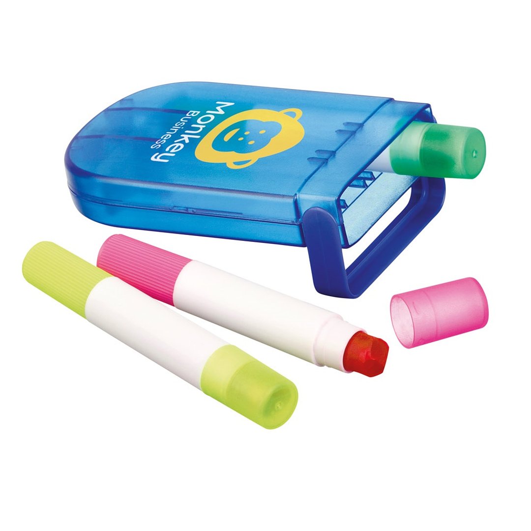 Schachtel mit 3 Wachsmalstiften Pale