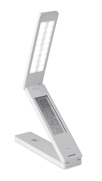 Faltbare Tischleuchte mit Uhr Ainan